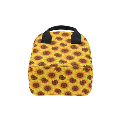 Sunflower Pattern Print Design SF07 Insulated Lunch Bag
