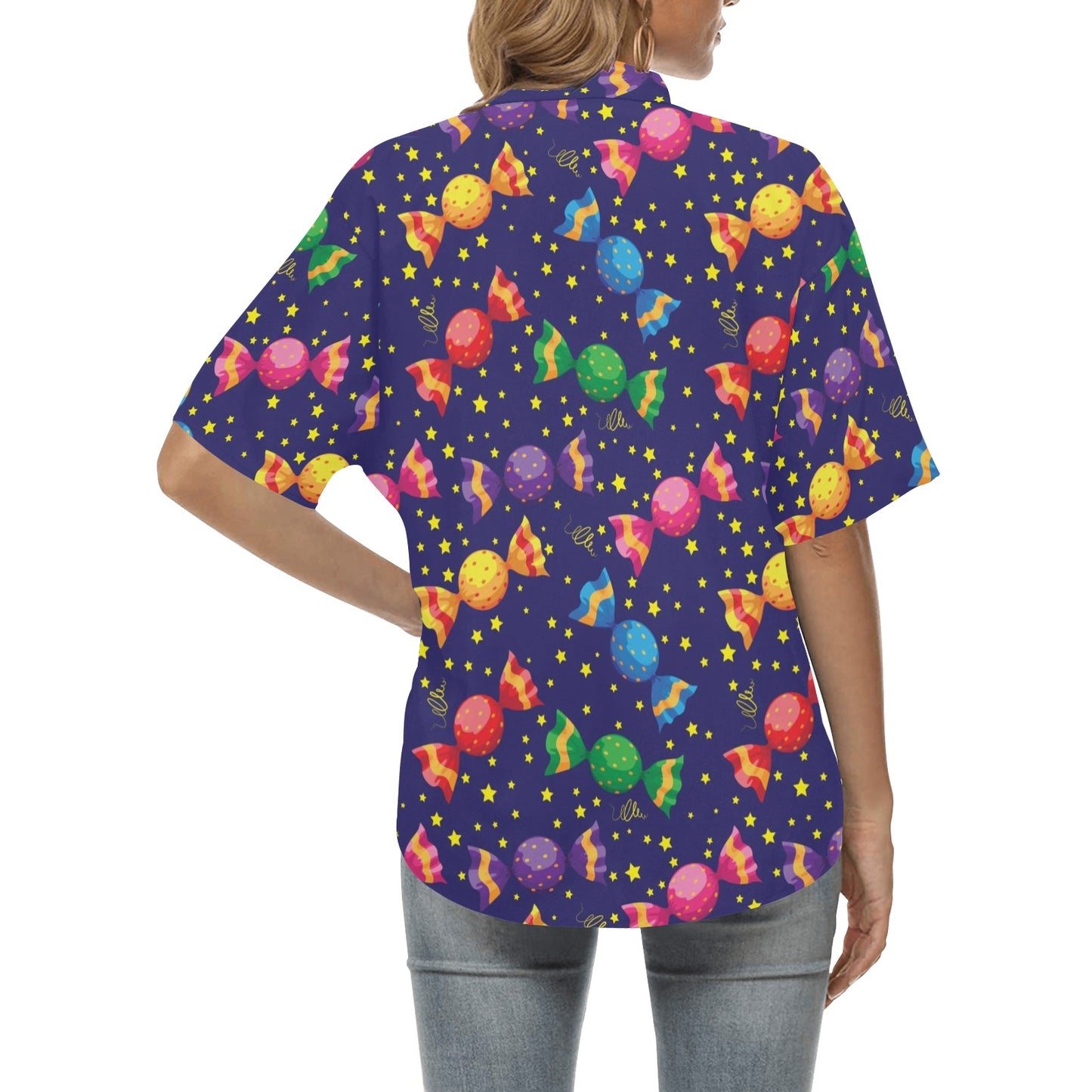 Candy Pattern Print Design CA06 Women's Hawaiian Shirt