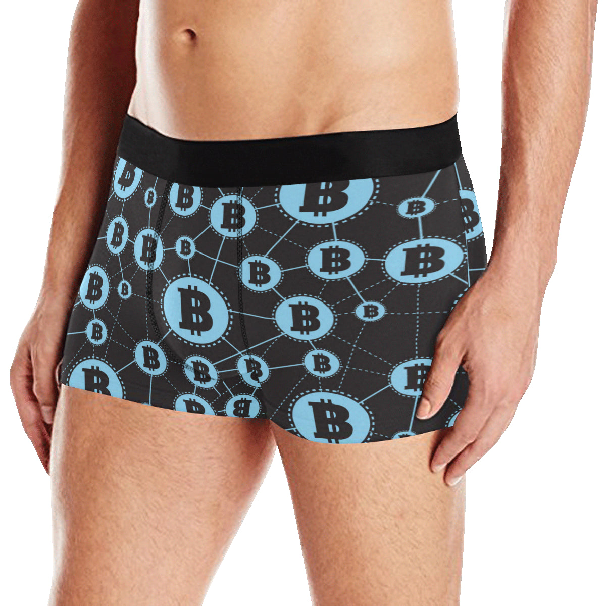Cryptocurrency Pattern Print Design 02 Men's Boxer Briefs