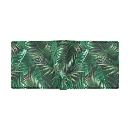 Tropical Flower Pattern Print Design TF012 Men's ID Card Wallet