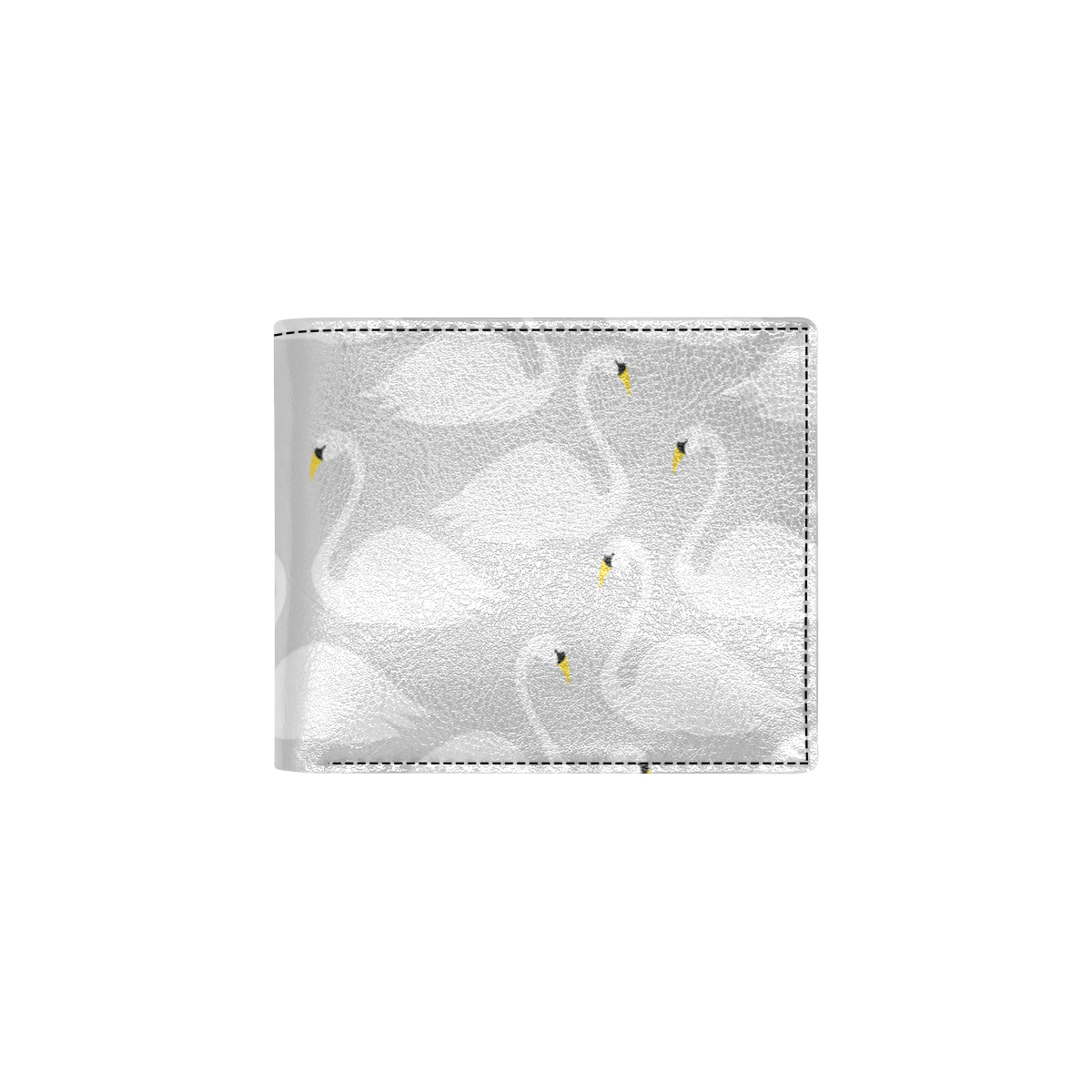 Swan Pattern Print Design 02 Men's ID Card Wallet