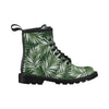 White Green Tropical Palm Leaves Women's Boots