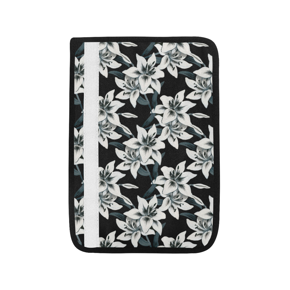 Lily Pattern Print Design 03 Car Seat Belt Cover