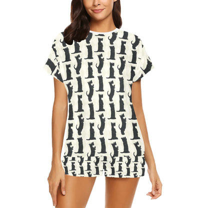 Scottish Terriers Print Design LKS309 Women's Short Pajama Set
