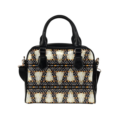 Buffalo Head Pattern Print Design 03 Shoulder Handbag