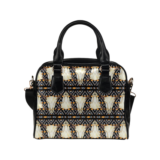 Buffalo Head Pattern Print Design 03 Shoulder Handbag
