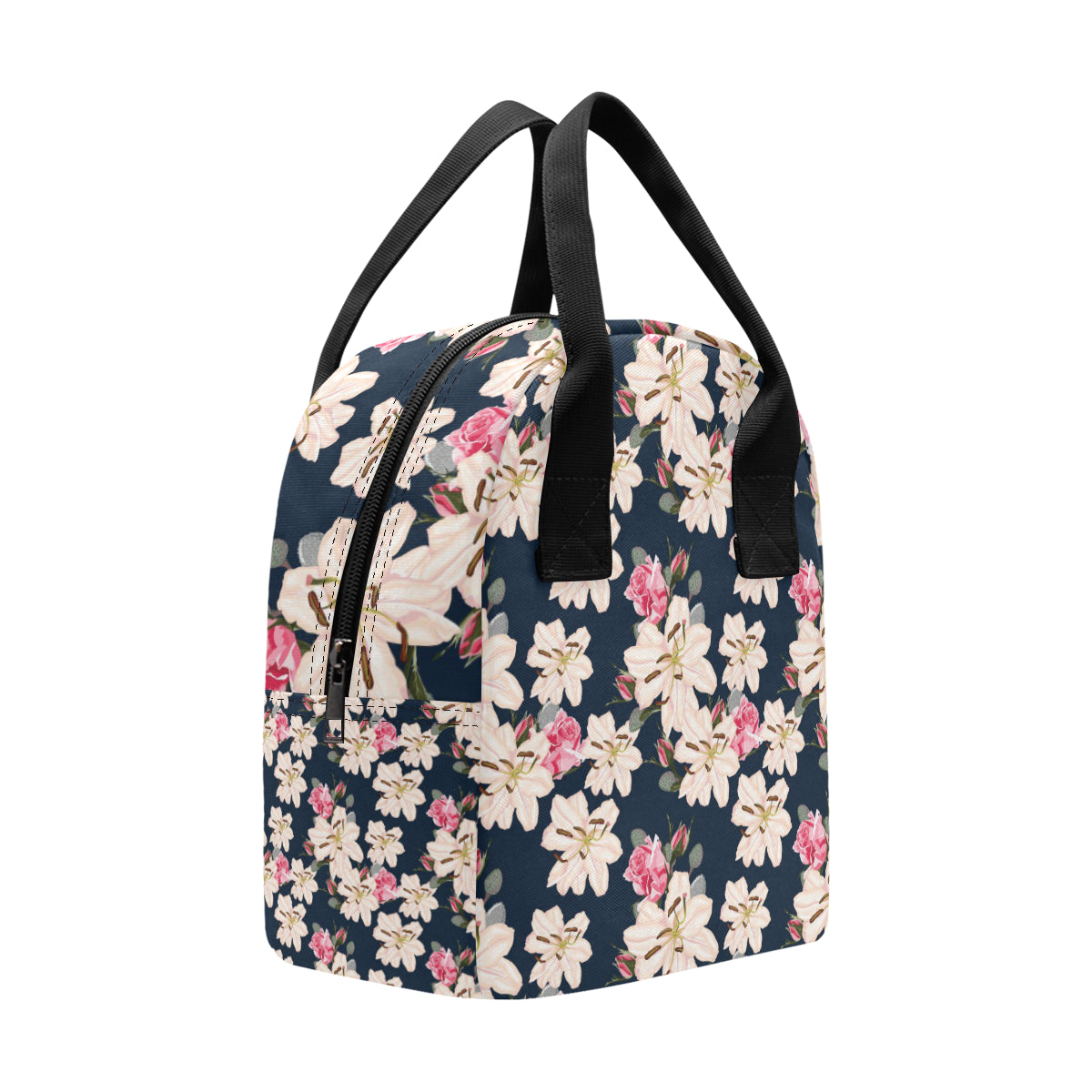 Lily Pattern Print Design LY04 Insulated Lunch Bag