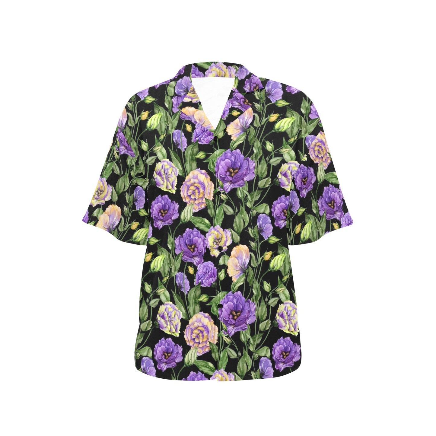 Lisianthus Pattern Print Design LT02 Women's Hawaiian Shirt