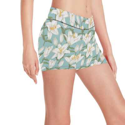 Lily Pattern Print Design LY09 Yoga Shorts