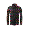 Pineapple Rainbow Dot Print Men's Long Sleeve Shirt