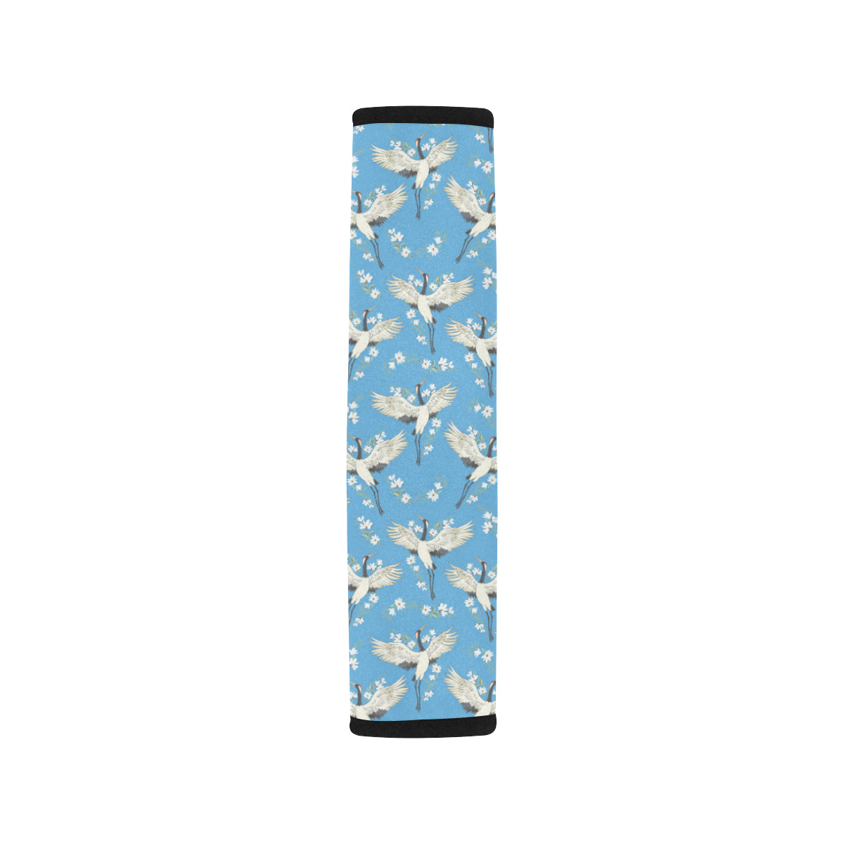 Crane Pattern Print Design 03 Car Seat Belt Cover