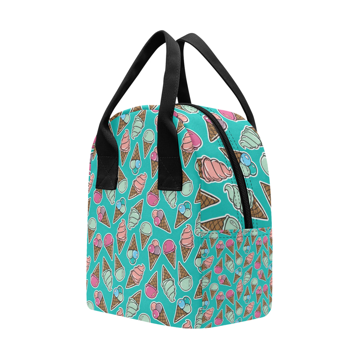 Ice Cream Pattern Print Design IC01 Insulated Lunch Bag