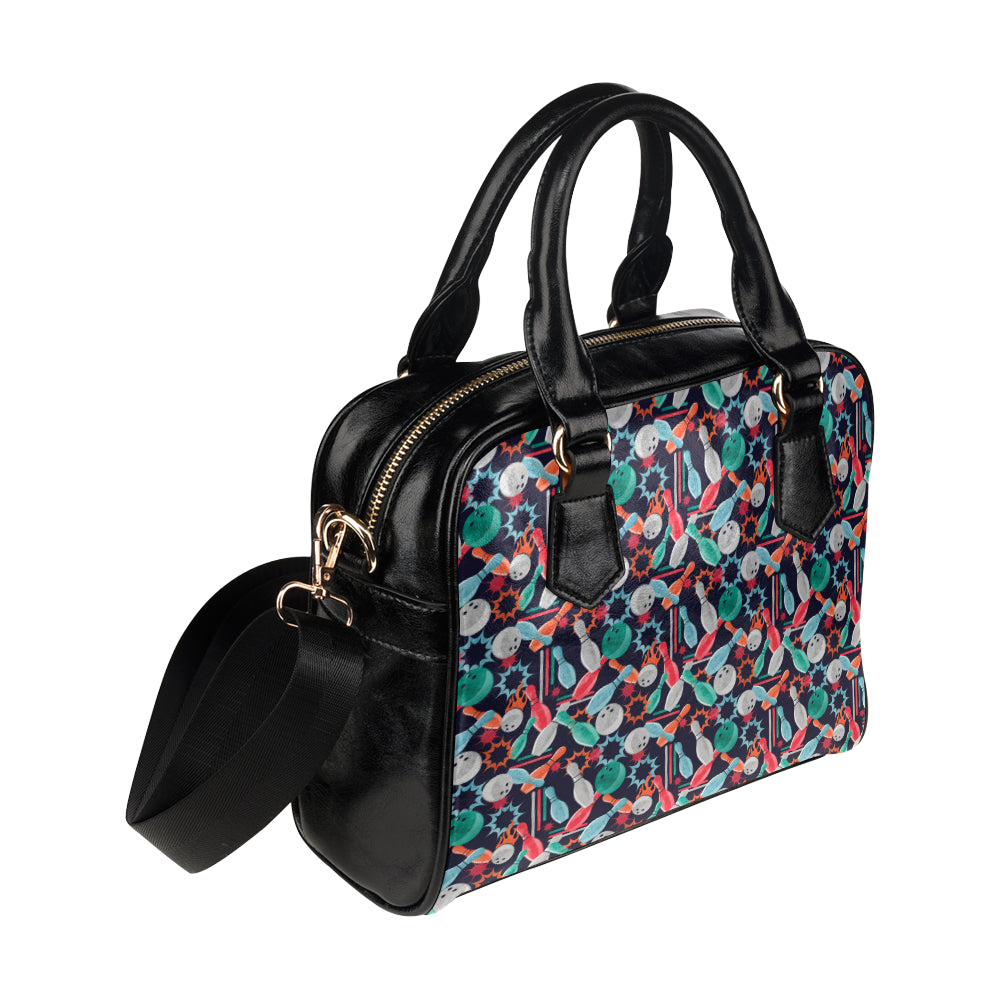 Bowling Pattern Print Design 08 Shoulder Handbag