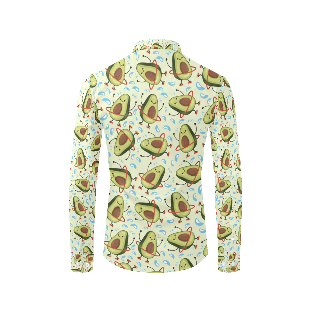 Avocado Pattern Print Design AC02 Men's Long Sleeve Shirt