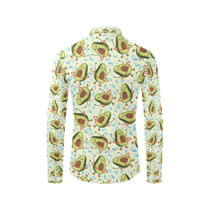 Avocado Pattern Print Design AC02 Men's Long Sleeve Shirt