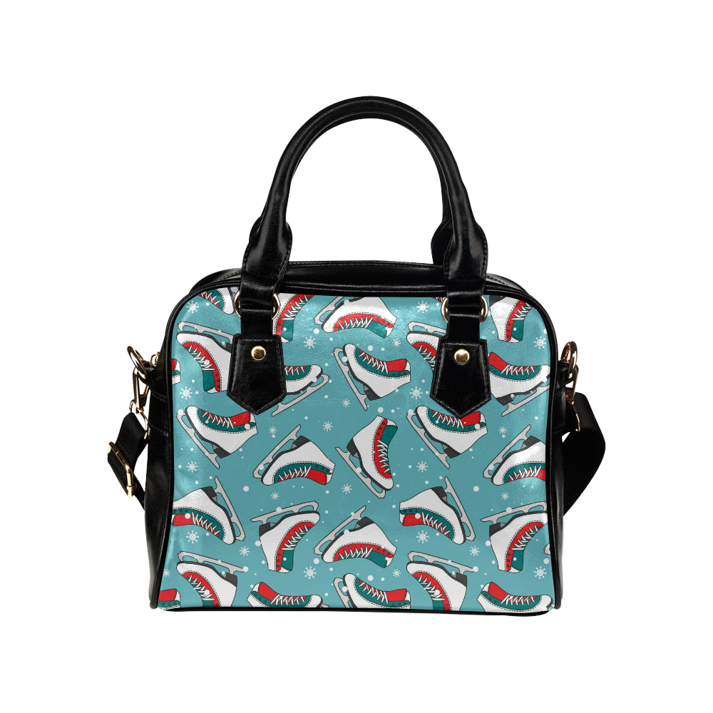 Ice Skate Pattern Print Design 03 Shoulder Handbag