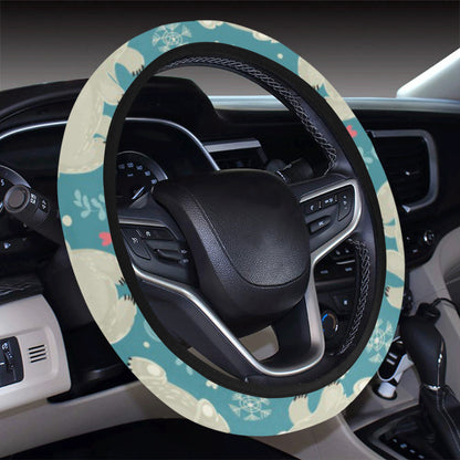 Bear Pattern Print Design BE04 Steering Wheel Cover with Elastic Edge