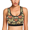 Heart Boho Pattern Print Design HE04 Sports Bra