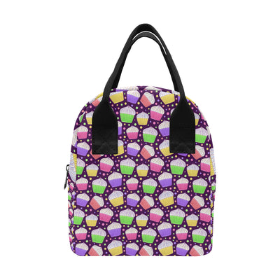 Cupcake Pattern Print Design CP07 Insulated Lunch Bag