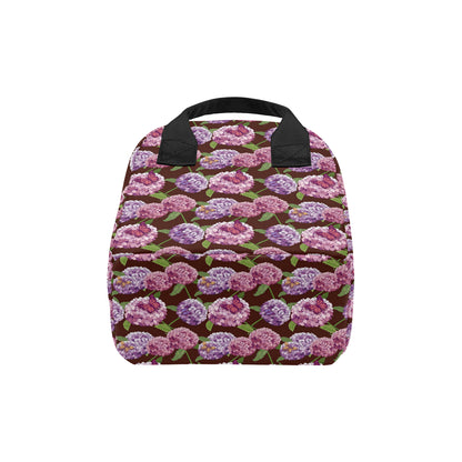Hydrangea Pattern Print Design HD08 Insulated Lunch Bag