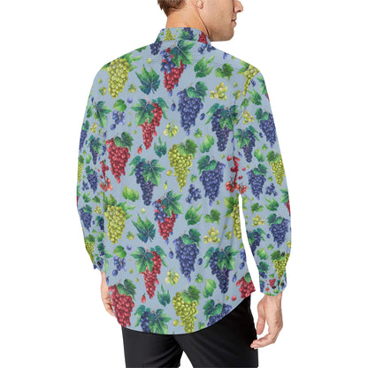 Grape Pattern Print Design GP06 Men's Long Sleeve Shirt