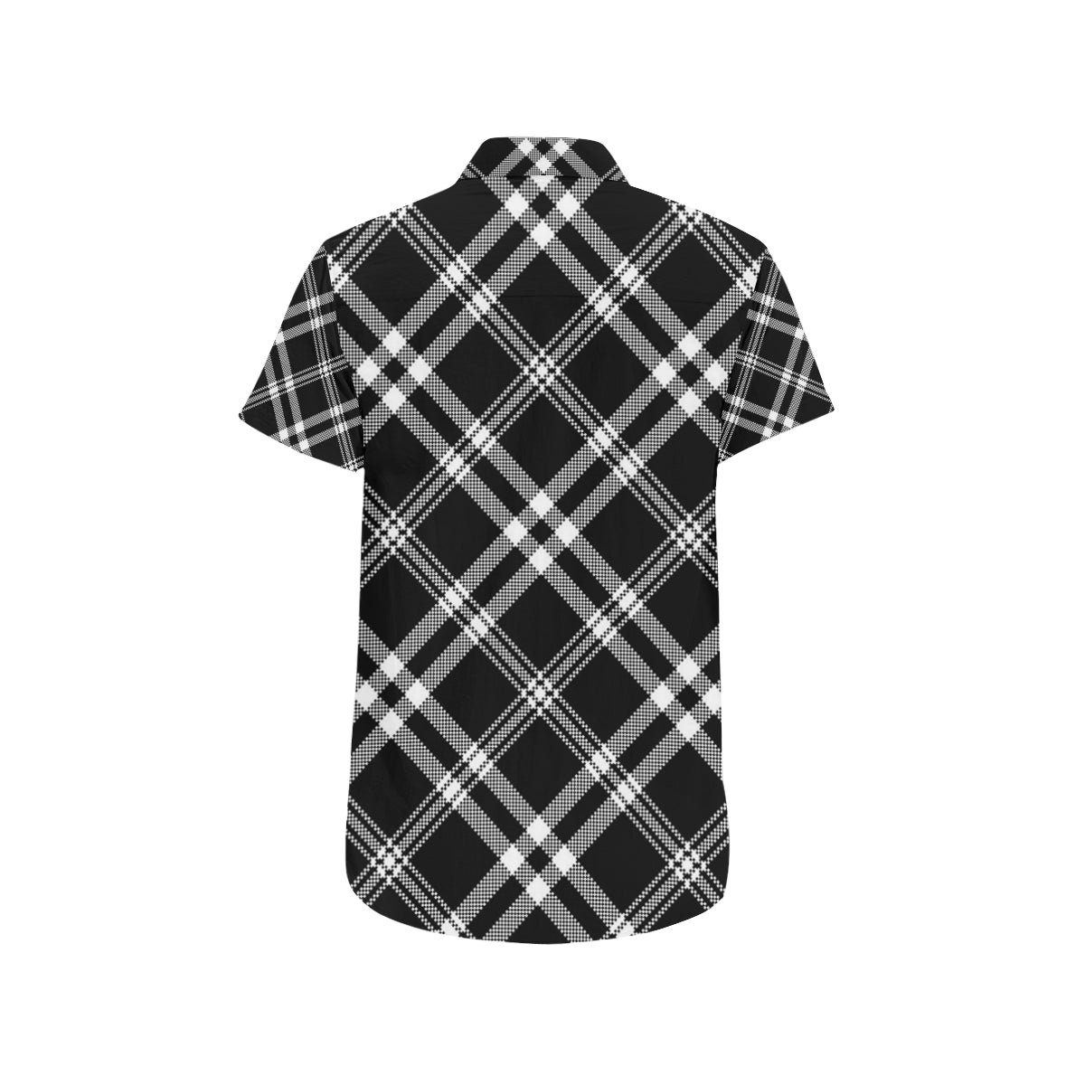Madras Pattern Print Design 03 Men's Short Sleeve Button Up Shirt