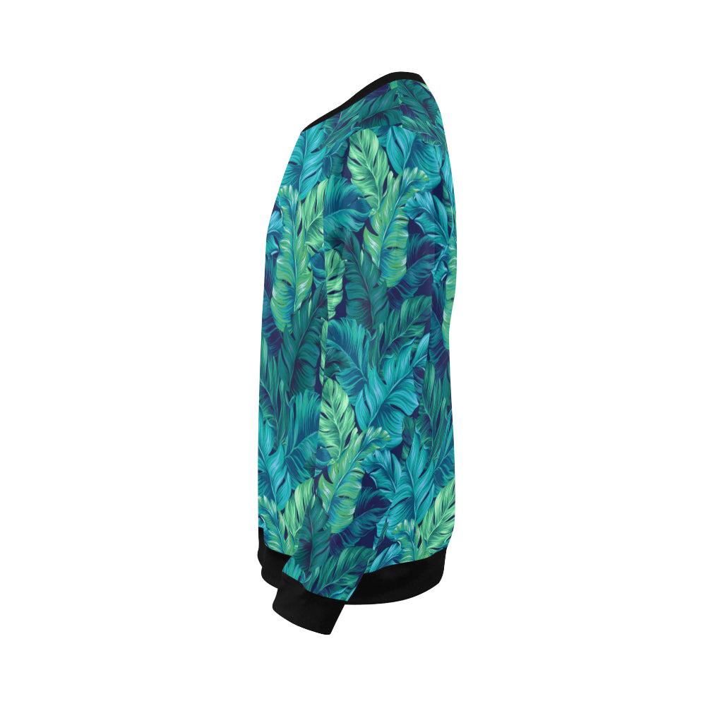 Banana Leaf Pattern Print Design BL05 Men Long Sleeve Sweatshirt