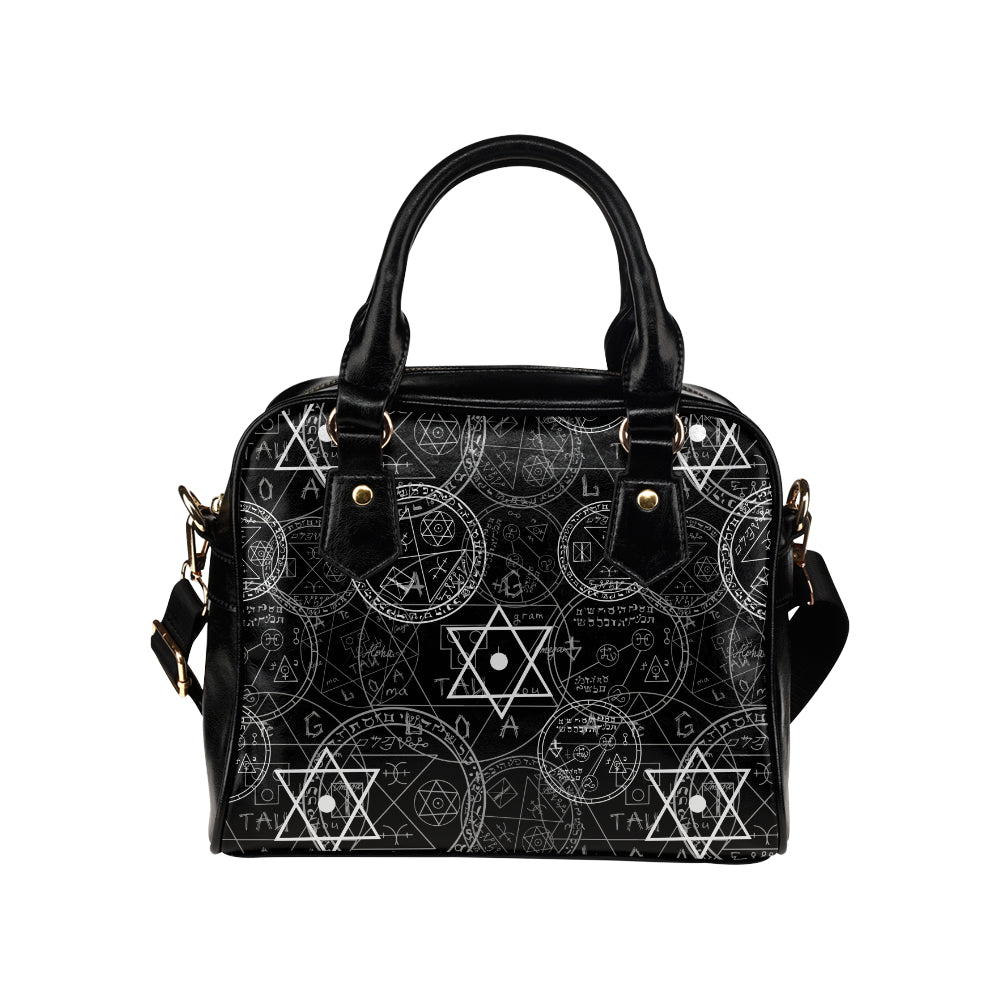 Pentagram Pattern Print Design A01 Shoulder Handbag