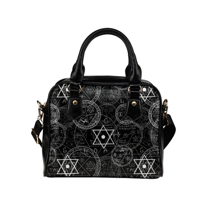 Pentagram Pattern Print Design A01 Shoulder Handbag