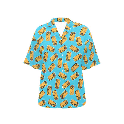Burrito Print Design LKS301 Women's Hawaiian Shirt