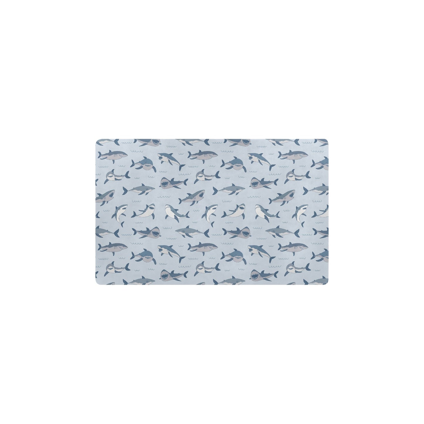 Shark Print Design LKS304 Kitchen Mat
