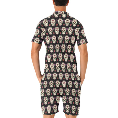 Sugar Skull Print Design LKS304 Men's Romper