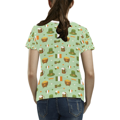 St Patricks Day Print Design LKS302 Women's  T-shirt