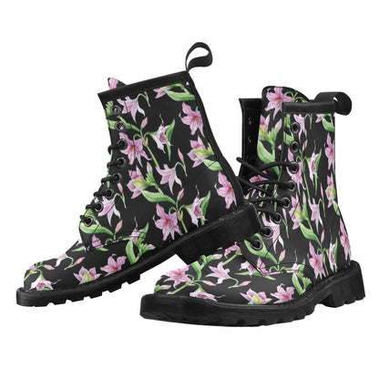 Amaryllis Pattern Print Design AL08 Women's Boots