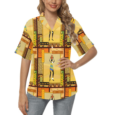 African Girl Design Women's Hawaiian Shirt