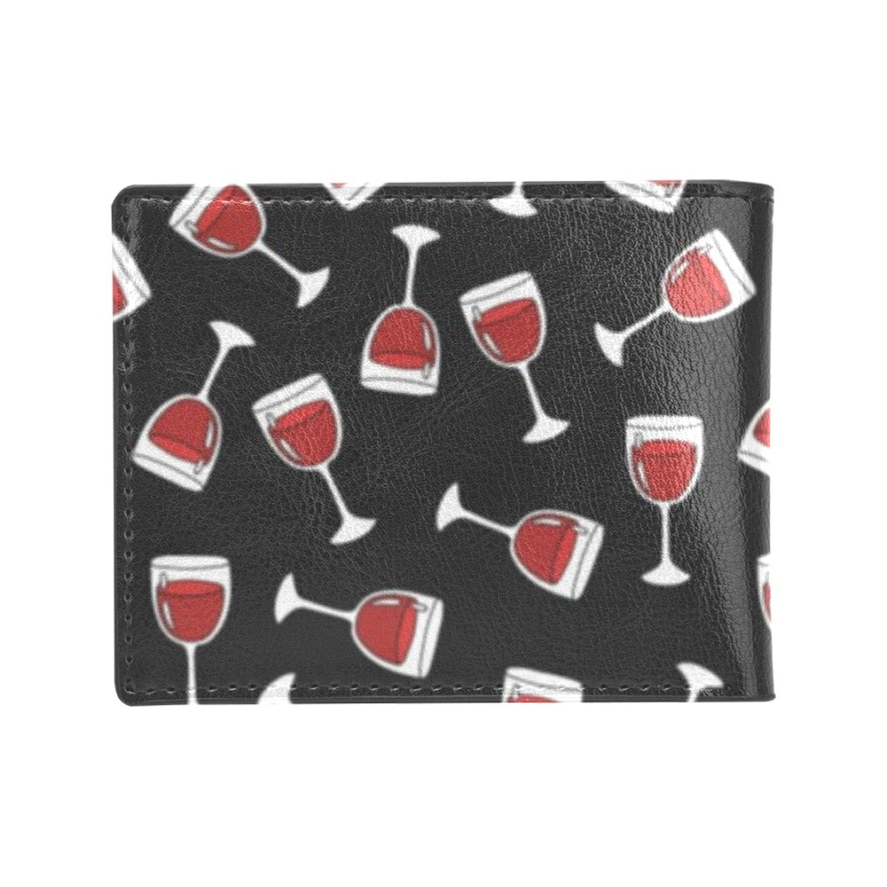 Wine Glass Print Design LKS303 Men's ID Card Wallet