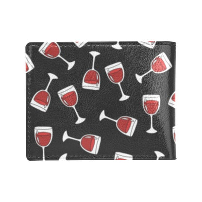 Wine Glass Print Design LKS303 Men's ID Card Wallet