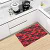 Camo Red Pattern Print Design 03 Kitchen Mat