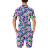 Neon Hibiscus Pattern Print Design HB016 Men's Romper