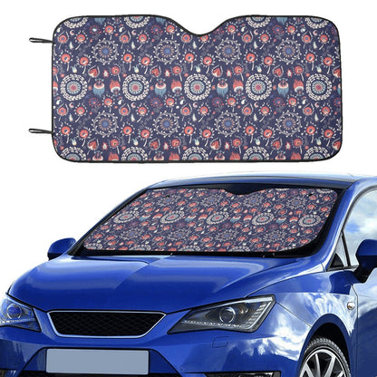 Suzani Print Design LKS305 Car front Windshield Sun Shade
