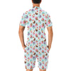 Cupcakes Fancy Heart Print Pattern Men's Romper