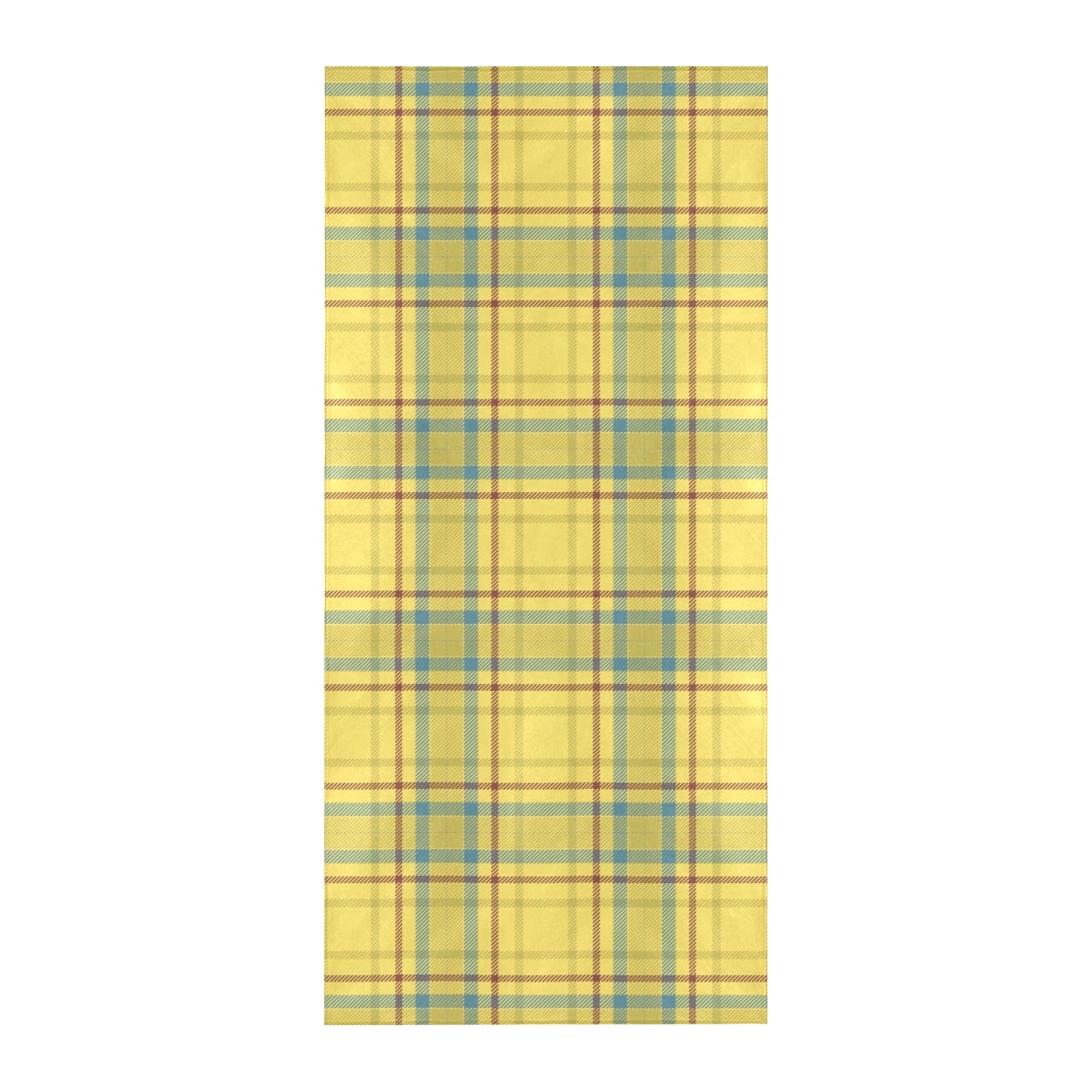 Tartan Yellow Print Design LKS301 Beach Towel 32" x 71"