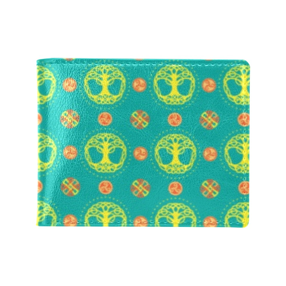 Celtic Tree of Life Print Pattern Men's ID Card Wallet