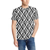 Fleur De Lis Black White Pattern Print Design 02 Men's All Over Print T-shirt