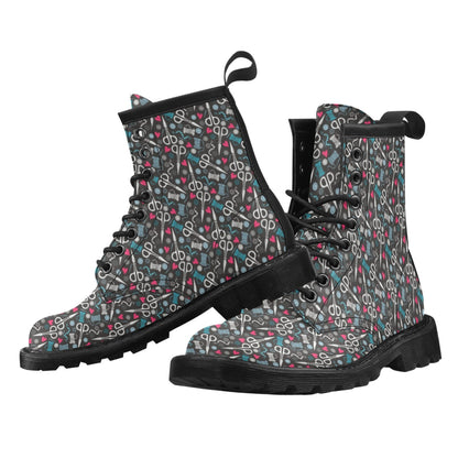 Sewing Equipment Print Design LKS305 Women's Boots
