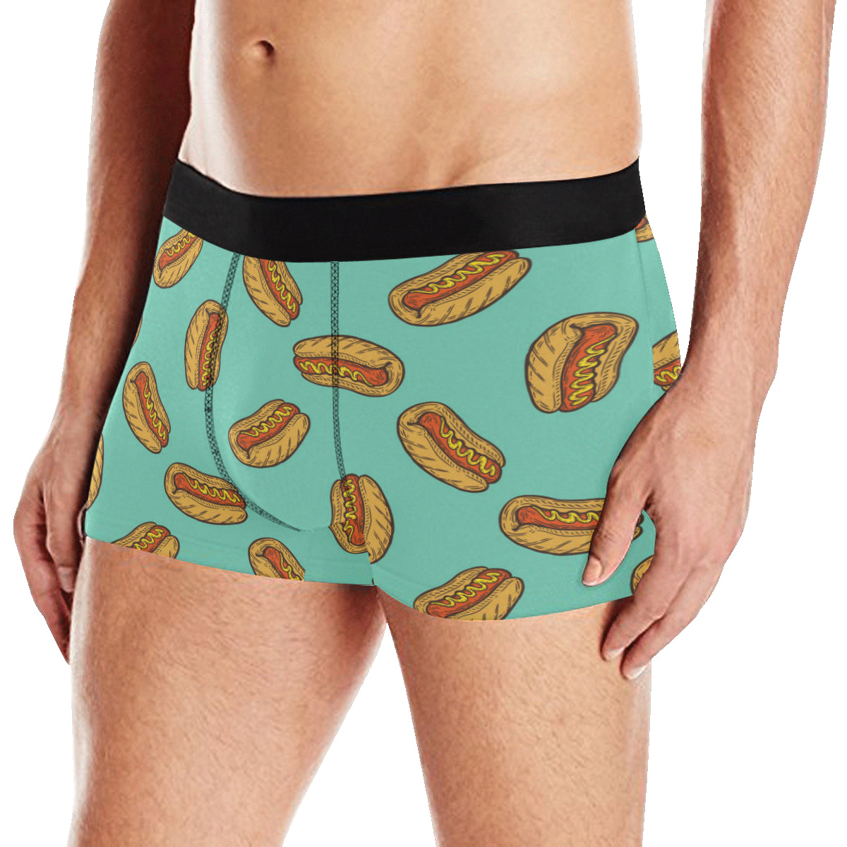 Hot Dog Pattern Print Design 04 Men's Boxer Briefs