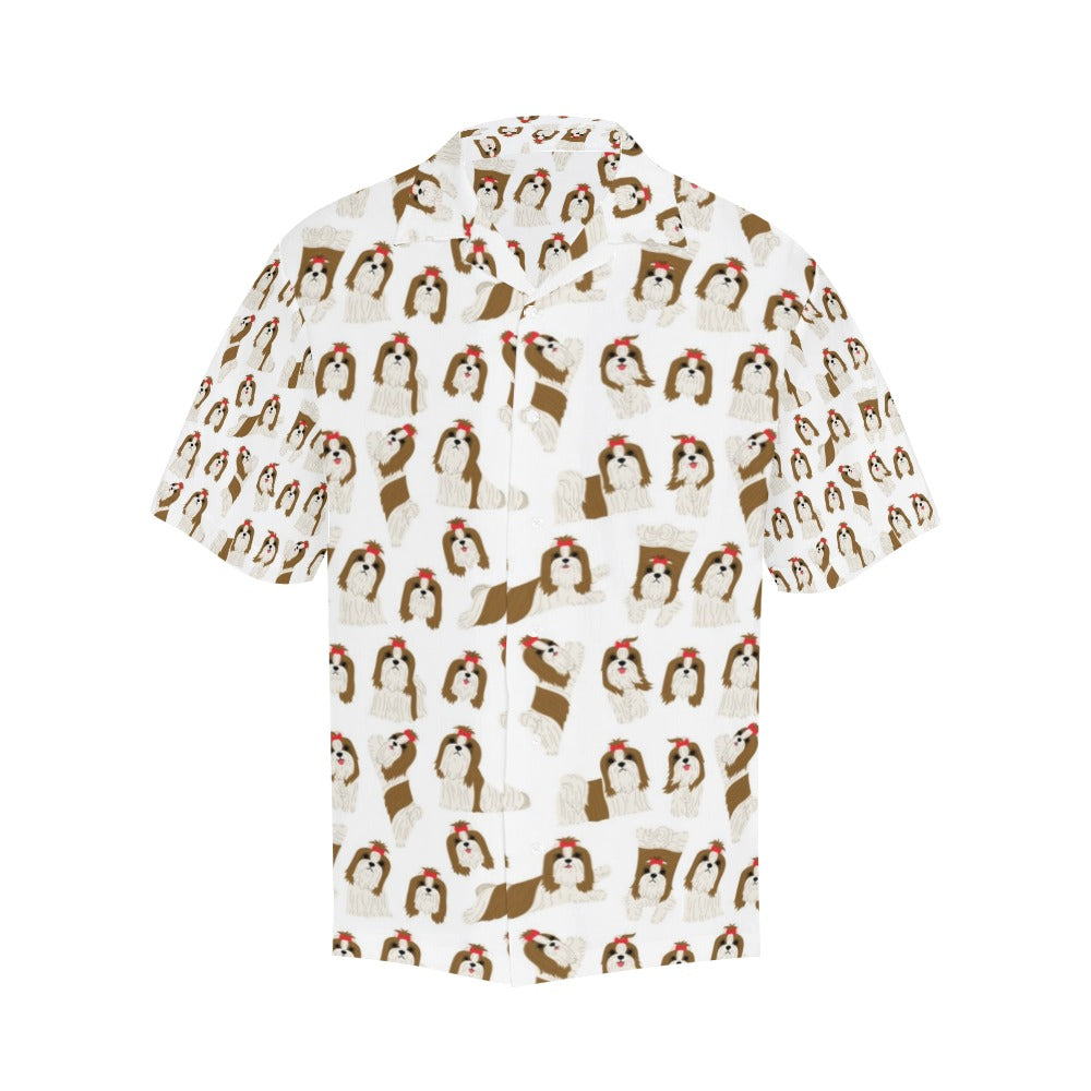 Shih Tzu Print Design LKS302 Men's Hawaiian Shirt