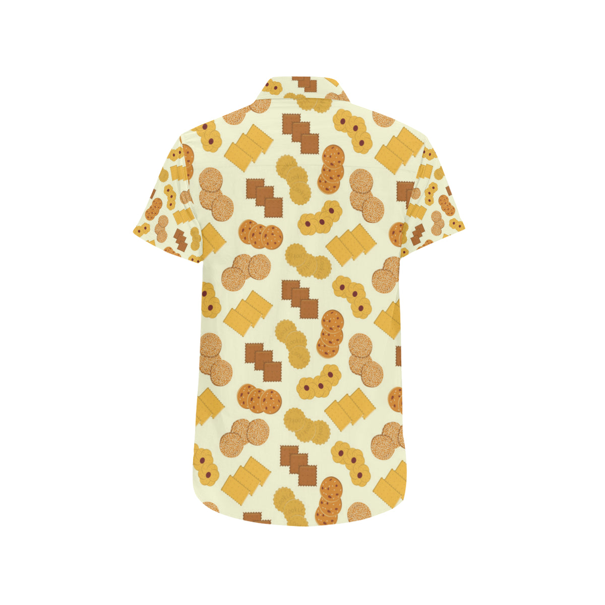 Cookie Pattern Print Design 06 Men's Short Sleeve Button Up Shirt