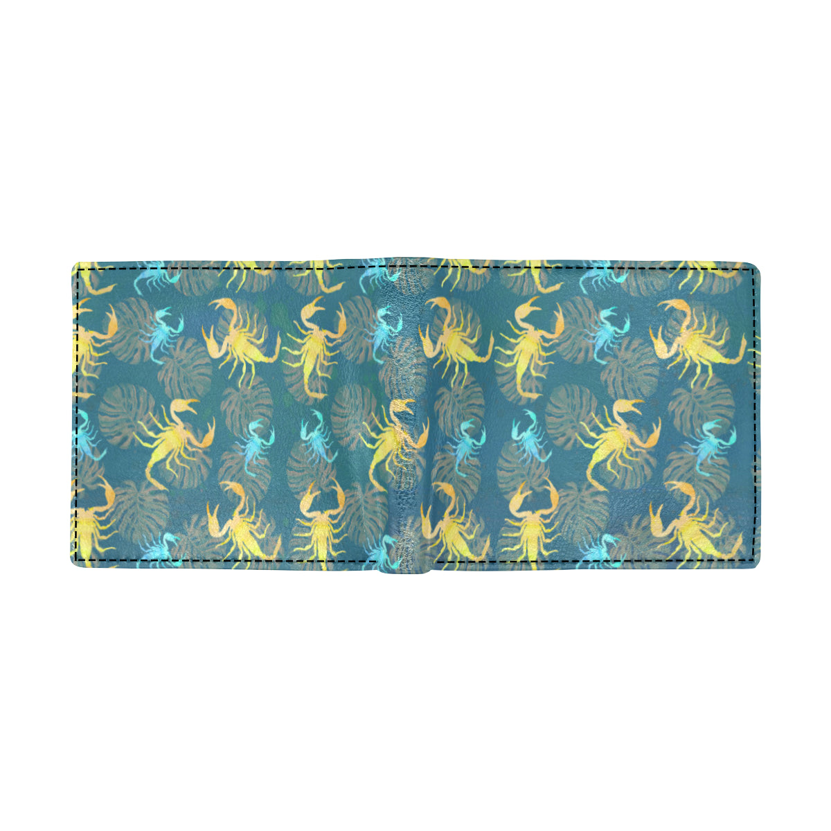 Scorpion Pattern Print Design 02 Men's ID Card Wallet