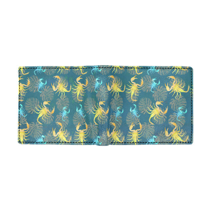 Scorpion Pattern Print Design 02 Men's ID Card Wallet